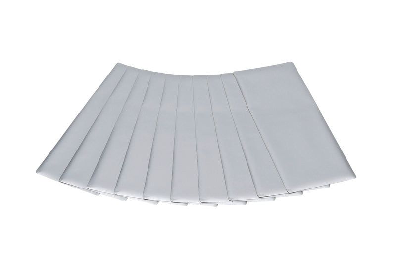 Silberne Metallplatte 500x210 Millimeter, rechteckig mit glatter Oberfläche