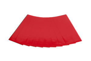 Feuerrotes rechteckiges Schild mit den Maßen 500 mal 210 Millimeter.