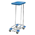 Meditrans Wäschesammler blauer robuster Haushaltshelfer mit Pedal und Rollen