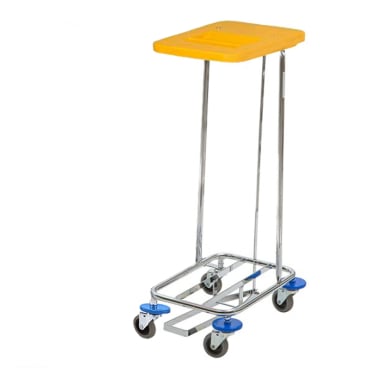 Ver- und Entsorgung -Meditrans Wäschesammler, einfach, inkl. Pedal, Deckel gelb, 1 St.