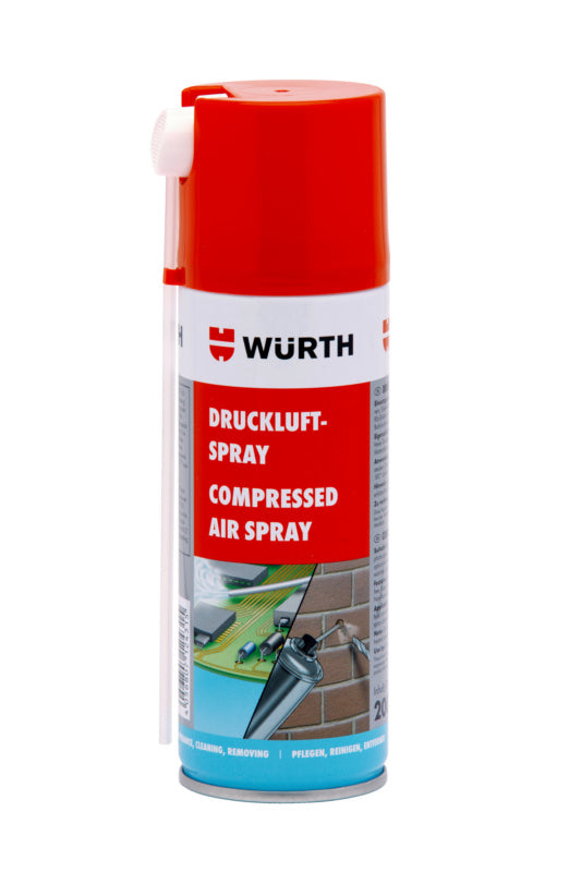 Druckluftspray DLSPR-200ML in einer 200 ml Flasche für die Reinigung von Elektronik.