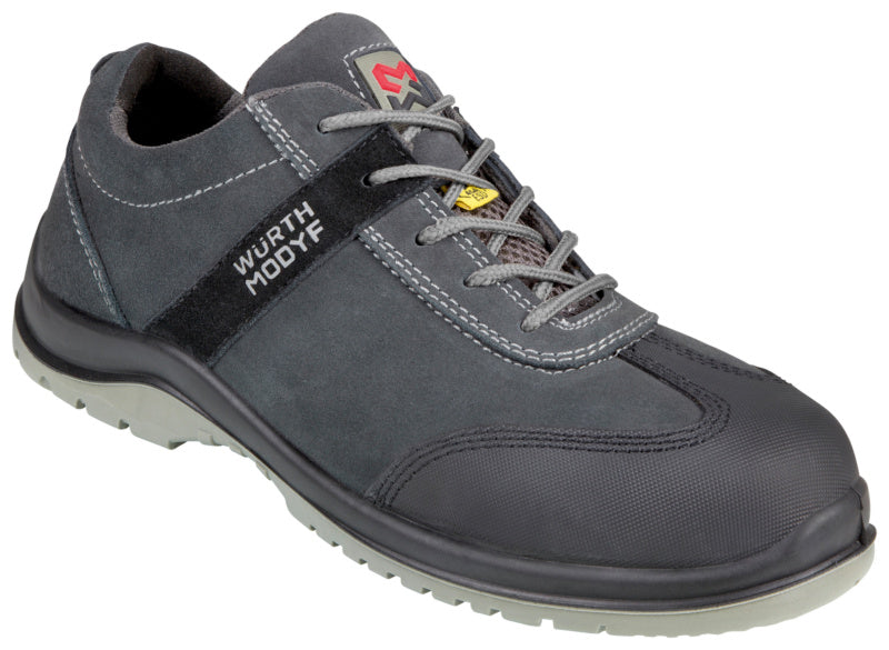 Grauer Sicherheitshalbschuh LEO S1P mit verstärkter Spitze und rutschfester Sohle