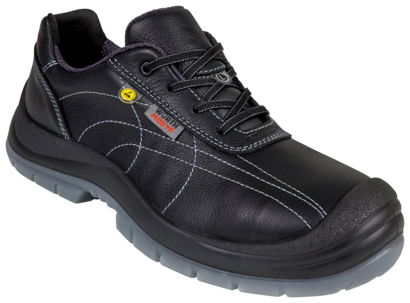 Sicherheitshalbschuh LAGUNA S3 in Schwarz mit Stahlkappe und rutschfester Sohle.