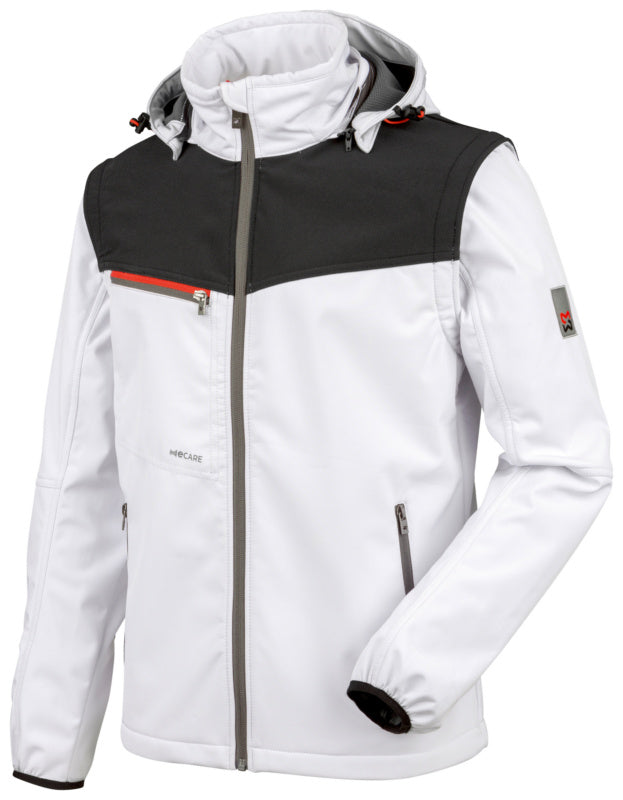 SOFTSHELLJACKE STRETCH X WEISS XS