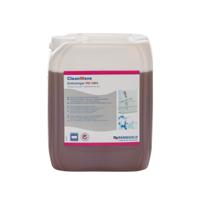 12 kg Kanister des CLW Grillreinigers für die gründliche Reinigung von Grillgeräten.