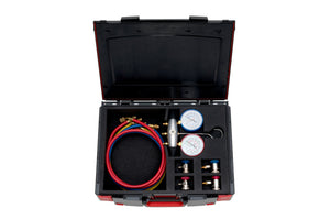 A VP 1 unit of MANOMBRKE for F.KLIMA-R134A with clear labeling and technical details.