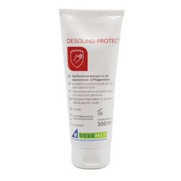 Desolind Protect Hautschutzcreme 100ml Tube für empfindliche Haut mit Vitamin E, Panthenol und Avocadoöl, feuchtigkeitsspendend und beruhigend