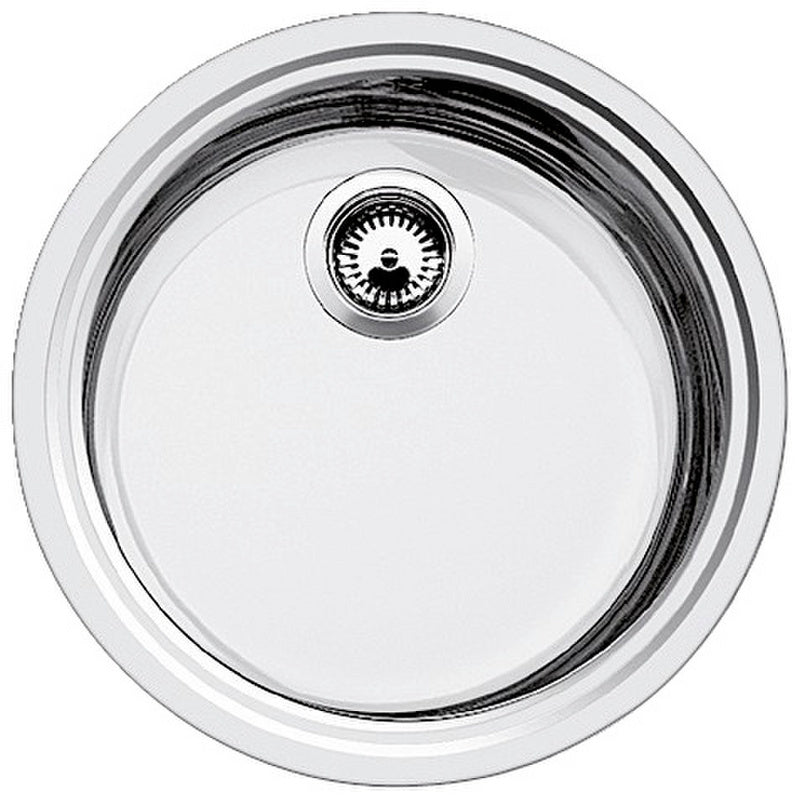 Glatt Oberfläche Küchenspüle mit Ablauf, rechteckig und schlicht im modernen Design.