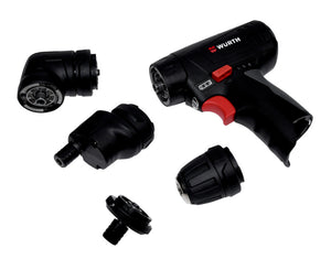 Akku-Bohrschrauber mit Lithium-Ionen-Akku, ergonomischem Griff und LED-Arbeitslampe.