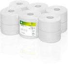Satino Comfort Toilettenpapier 12 Jumborollen 2-lagig hochweiß recyceltes Papier nachhaltig weich und saugfähig