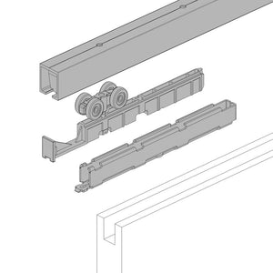 Schiebetürbeschlag redoslide-Z mit robustem Design und elegantem, funktionalem Gleitsystem.