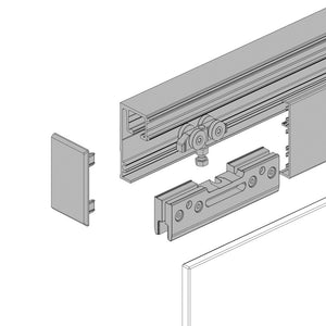 Moderner Schiebetürbeschlag redoslide Z mit schlichtem Design und robuster Bauweise, 1 Einheit.