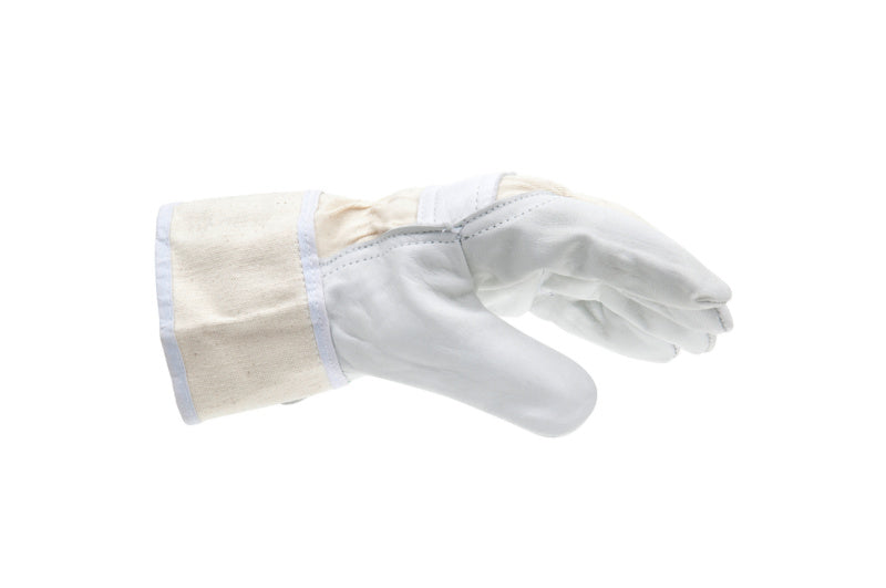 Schutzhandschuh aus robustem Rindleder mit verstärkten Bereichen und atmungsaktivem Design, 12 Stück.