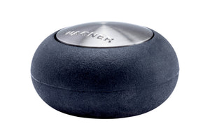 Edelstahl-optischer Türstopper mit 54 mm Durchmesser und rutschfester Unterseite.