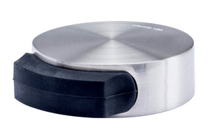 Türstopper in Edelstahloptik mit rutschfestem Untergrund und stabiler Konstruktion.