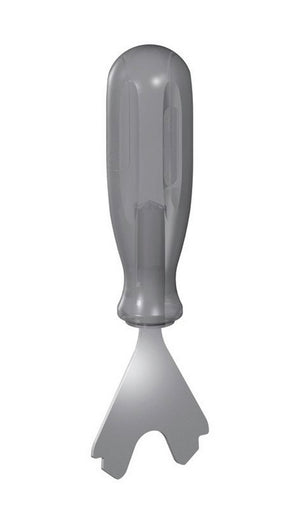 Schiebetürbeschlag aus robustem Material, geeignet für Holz- und Glastüren, in kompakter Größe.