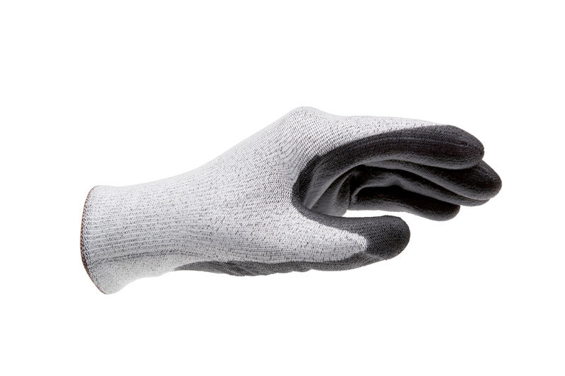 Schnittschutzhandschuh Level C in Größe 11 mit rutschfester Oberfläche und verstärkten Nähten, 6 Stück.