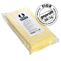 Gelbe Reinigungstücher von Masslinn, 61x57 cm.