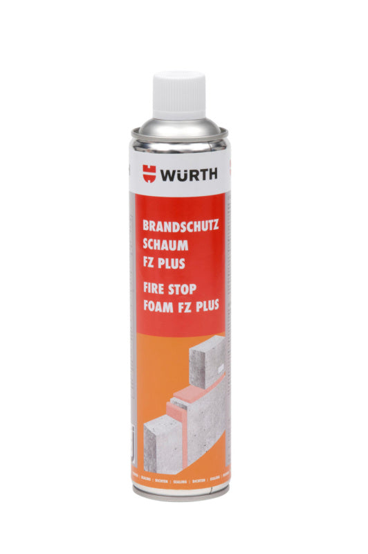 Dose mit 600 ml Fugenschaum Brandschutz BSSCHAUM-FZPLUS und spezieller Auftragsdüse.