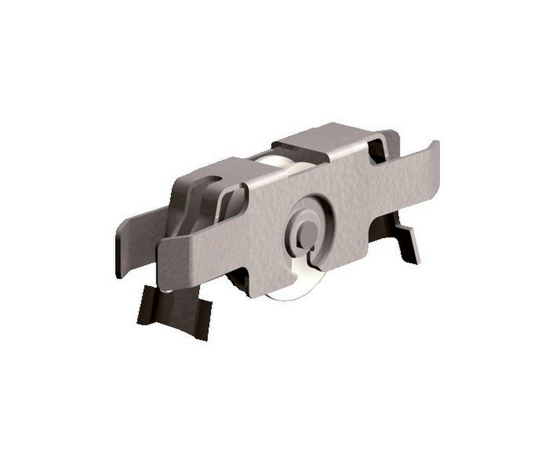 Zweier-Set Schiebetürbeschlag für Glas-Schiebetüren 5-6 mm mit Rollen und Metallhalterungen