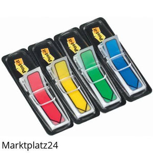 Post-it Index Pfeile in leuchtenden Farben mit praktischem Stand zum Markieren von Dokumenten.