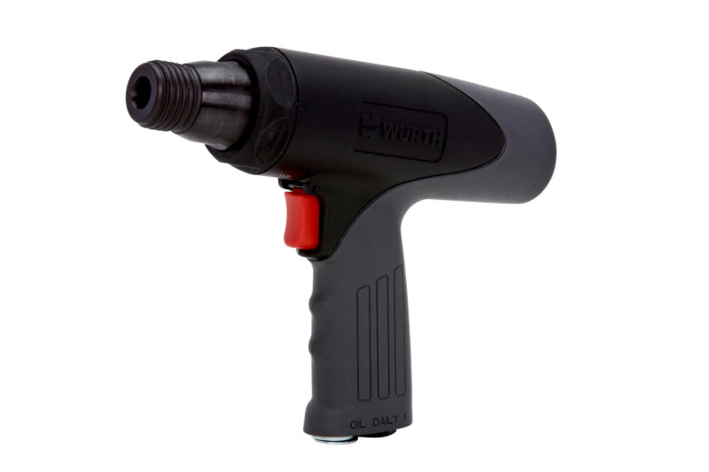 Druckluftmeißelhammer MSLHAM-DL-6KT-8TLG mit ergonomischem Griff und 8-teiligem Zubehörset.