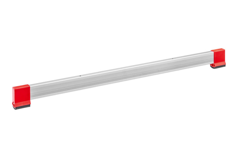 Ersatzteile für Allzweckleiter, einschließlich Füße, Haken und Verstellschrauben in robustem Material.