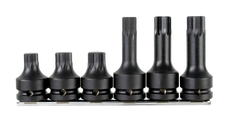 Kraft-Schraubendreher-Einsatz Sort./Set- 6TLG. 1/2ZO KFT-SHRDRH-SET XZN M14-M18     Verpackungsinhalt    1 Einheit