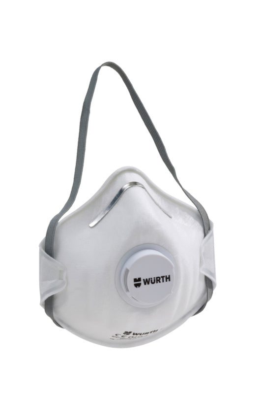 Einweg-Atemschutzmaske FFP2 mit Ventil, hypoallergenem Innenmaterial und elastischen Ohrschlaufen.