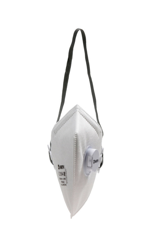 Weiße Einweg-Atemschutzmaske FFP2 mit Ventil und Nasenbügel, 15 Stück im Pack