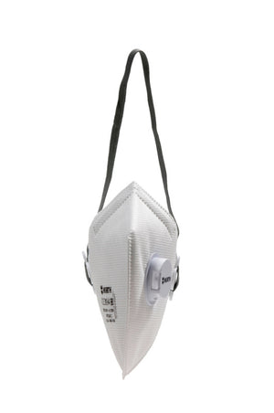 Weiße Einweg-Atemschutzmaske FFP2 mit Ventil und Nasenbügel, 15 Stück im Pack