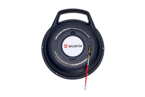 Kabeleinzugssystem mit mehreren Kabelrollen und Befestigungselementen für ordentliches Kabelmanagement