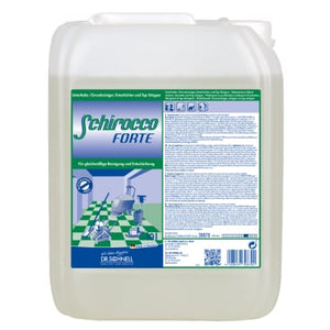 10-Liter-Kanister Schirocco Forte Reinigungsmittel mit Auslaufhahn für professionelle Reinigung.