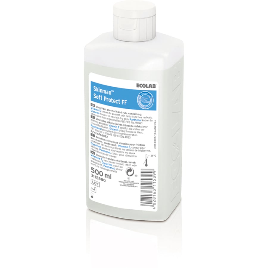 500ml Flasche Skinman Soft Protect FF Hautschutzmittel mit sanfter Formel und BAuA-Reg-Nr. N-70245