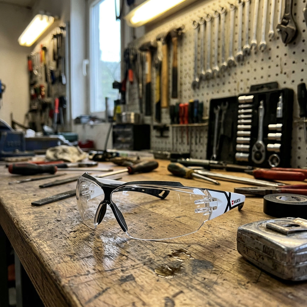 M24 Würth Schutzbrille Cetus-X-TREME klare kratzfeste UV-beständige Schutzbrille mit verstellbaren Bügeln und flexible Nasenauflage