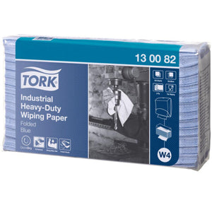 Tork Extra starke Industrie Papierwischtücher, 39x32 cm, 3-lagig, rändriert, 500 Tücher.