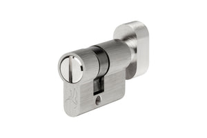 Glastürbeschlag Zubehör-KNFZYL-F.BSHLG-WC in 26x17 mm, robust mit eleganter Oberfläche.