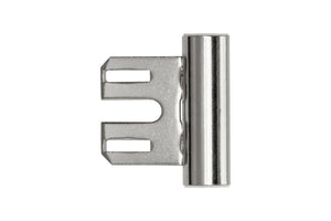 Glastürbeschlag Zubehör RAHMTL-(F.STZARG)-(NI)-D15-3TLG aus Edelstahl mit neutraler Oberfläche.