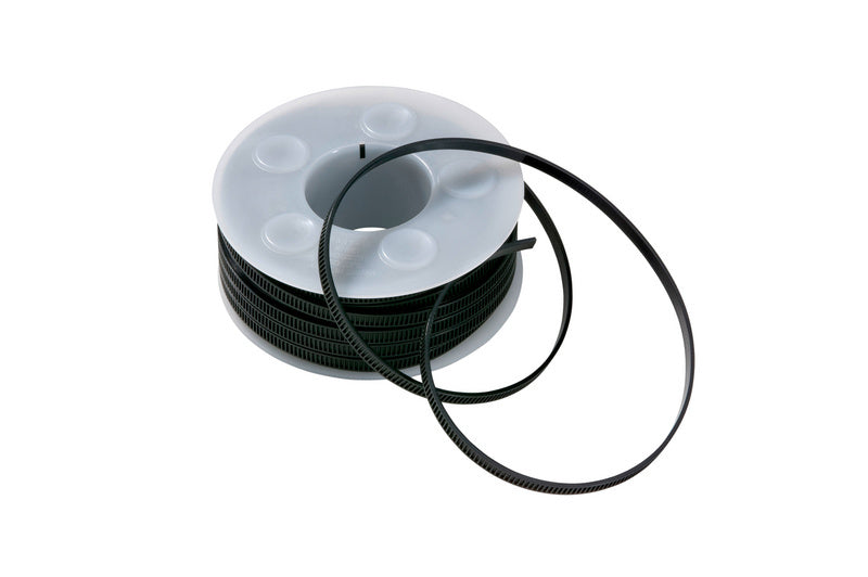 Schwarzer Kabelbinder-Roll mit 15 Metern Länge, ideal für Kabelorganisation und -sicherung.