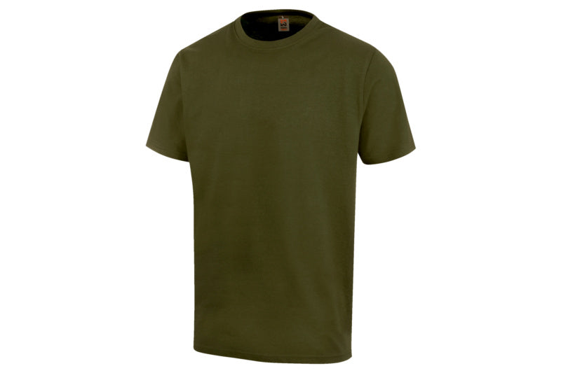 Militärgrünes Arbeitsshirt mit modernem Schnitt aus strapazierfähigem, atmungsaktivem Material.