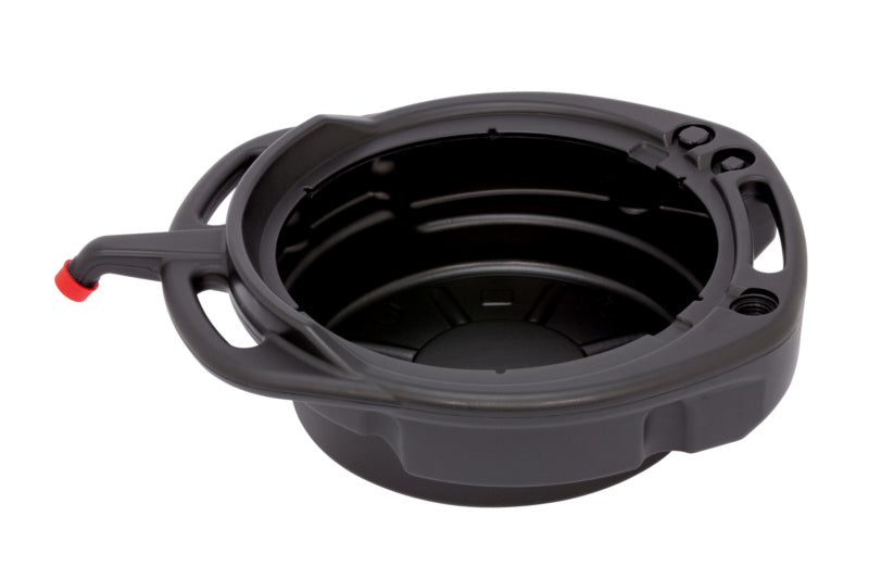HDPE oil catch basin with 16-liter capacity, durable for safe liquid storage in workspaces.