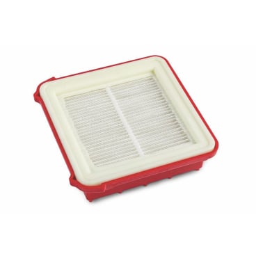 TASKI AERO UP HEPA H13 Filter mit rotem Rahmen und weißem Dichtungsrand.