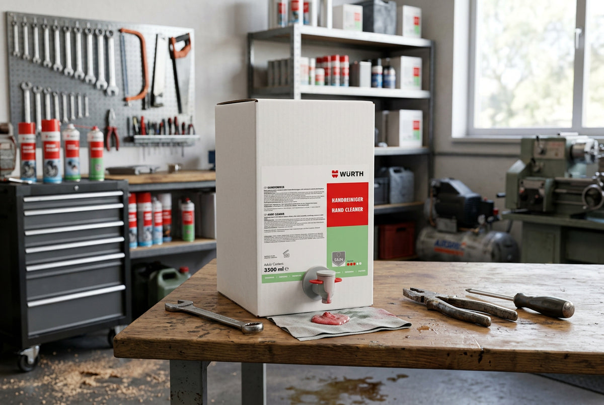Würth Handreiniger HNDREINIG-(N-ACTIVE) – Hautneutraler Handreiniger 1Sie kennen das Problem: Nach einem langen Arbeitstag sind Ihre Hände voller hartnäckiger Verschmutzungen wie Schmierstoffe, Farbe oder Harze. Das ständige Reinigen kArbeitsschutzWürth HandreinigerMarktplatz24