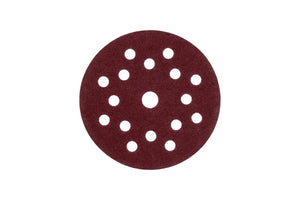 Runde Schleifpapierscheibe mit Kletthaftung für Trocken-Schleifarbeiten in verschiedenen Körnungen.
