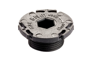 Ten units of BMW plastic sealing rings in a compact packaging.