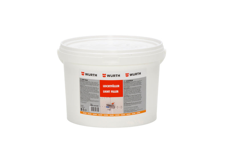 Weißer Spachtelmasse-Bau-Spachtmas Eimer für Innen- und Außenbereich, gebrauchsfertig.