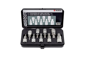 Steckschlüssel 1/2 Zoll Sortiment/Set-STESHSL-SORT-1/2ZO-IN6KT-KURZ-9TLG     Verpackungsinhalt    1 Einheit