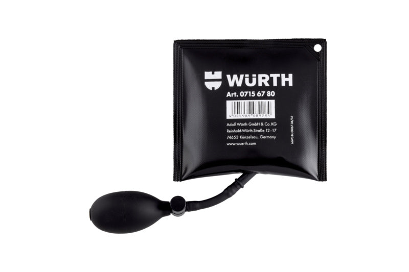 Aufblasbares Luftkissen AMOBAG in Schwarz, Maße L150 x B160 mm, ideal für Handwerkerbedarf.