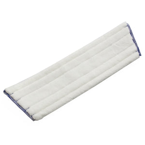 Einweg-Mikrofasermopp mit blauer Umrandung und Rillen