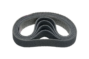 Fünf Schleifbänder Vlies K400 sehr fein 40x675 mm für feines Schleifen auf Metall und Holz.